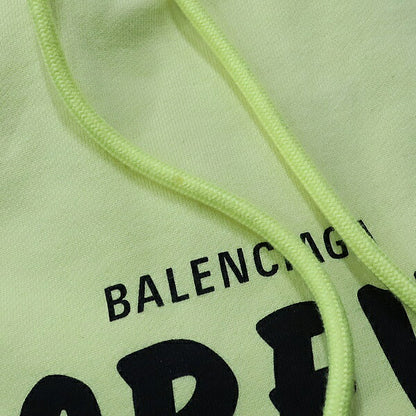 BALENCIAGA 20AW CREW Logo Pullover Hoodie Yellow Size XS