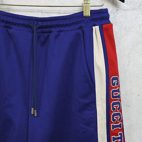 GUCCI Tiger Jersey Shorts Blue Size S