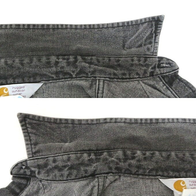 Carhartt Denim Western Shirt Black Size XL