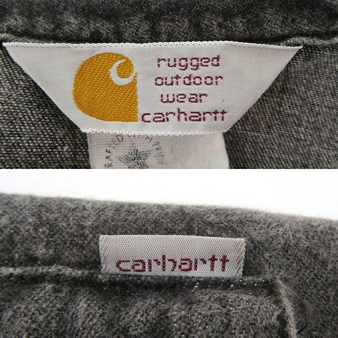 Carhartt Denim Western Shirt Black Size XL