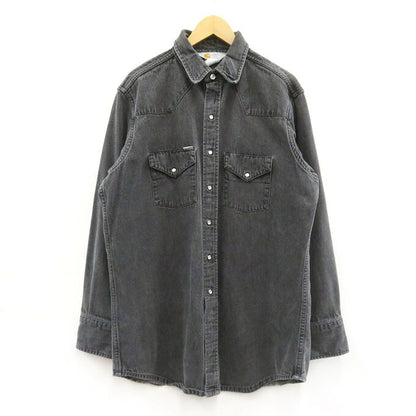 Carhartt Denim Western Shirt Black Size XL