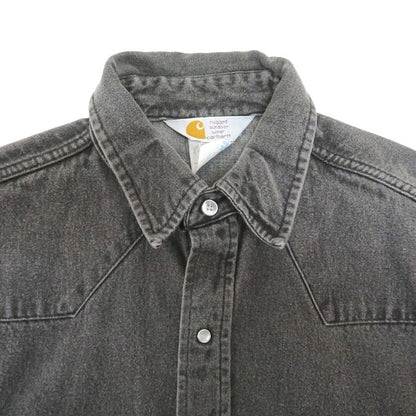 Carhartt Denim Western Shirt Black Size XL