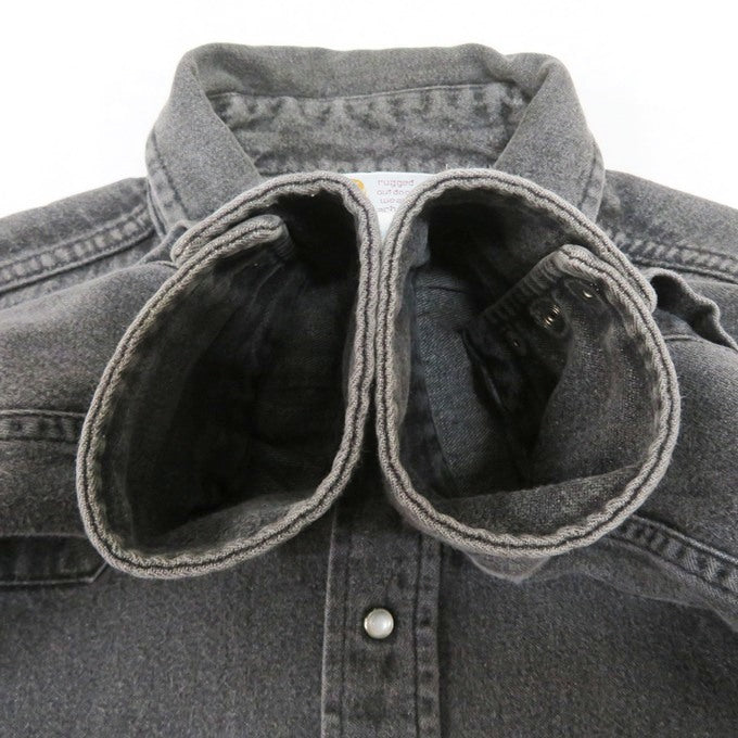 Carhartt Denim Western Shirt Black Size XL