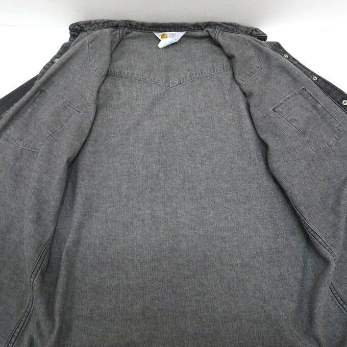 Carhartt Denim Western Shirt Black Size XL