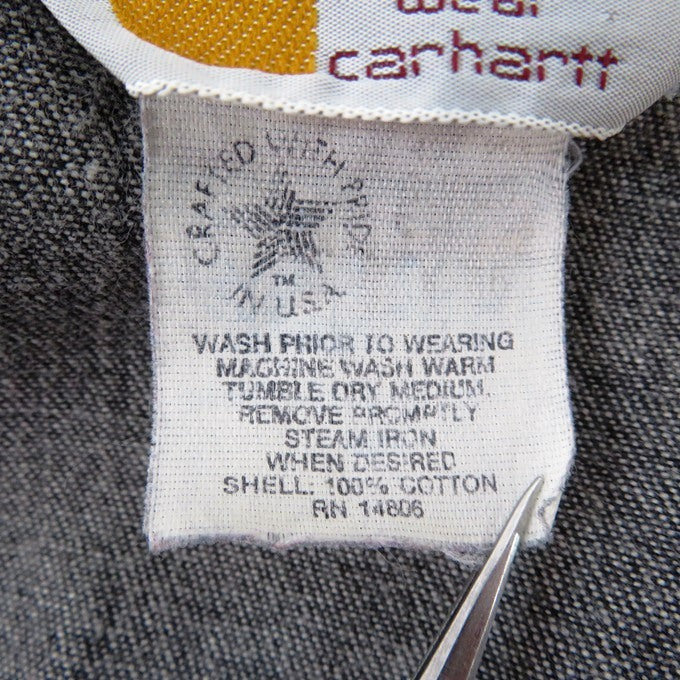 Carhartt Denim Western Shirt Black Size XL
