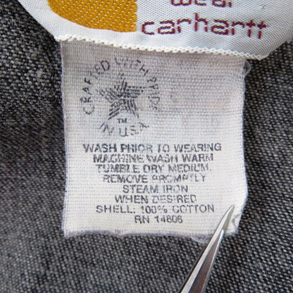Carhartt Denim Western Shirt Black Size XL