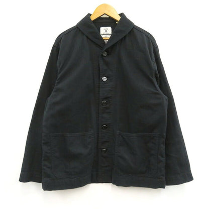 FULLCOUNT USN Shawl Collar Black Denim Jacket Size 40