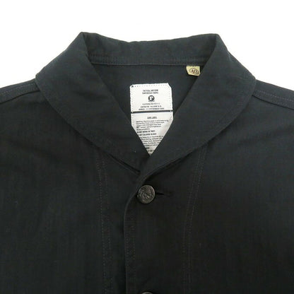 FULLCOUNT USN Shawl Collar Black Denim Jacket Size 40