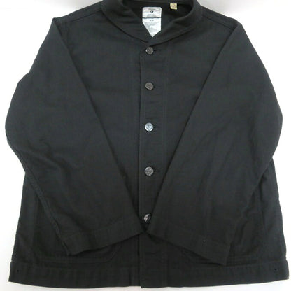 FULLCOUNT USN Shawl Collar Black Denim Jacket Size 40