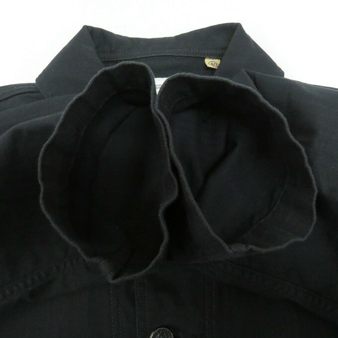 FULLCOUNT USN Shawl Collar Black Denim Jacket Size 40