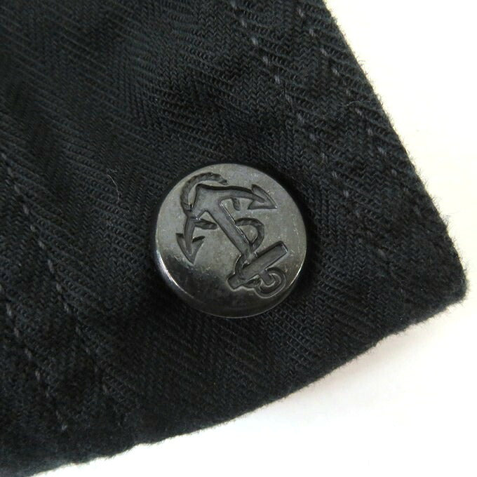 FULLCOUNT USN Shawl Collar Black Denim Jacket Size 40