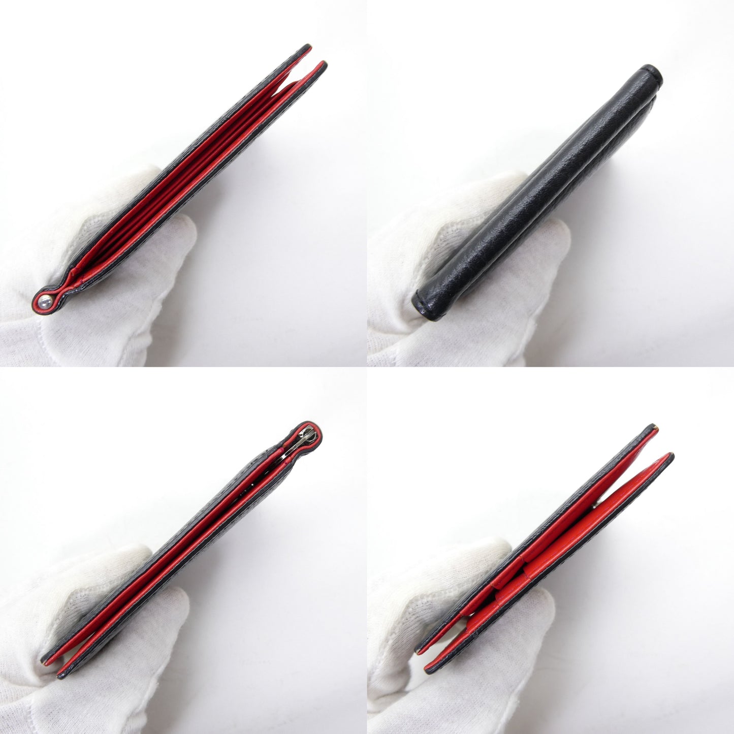CVTVLIST Bifold Money Clip Wallet Black Red Size ONE SIZE