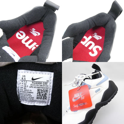 Supreme x Nike SB Darwin Low Sail Border Blue Sneakers