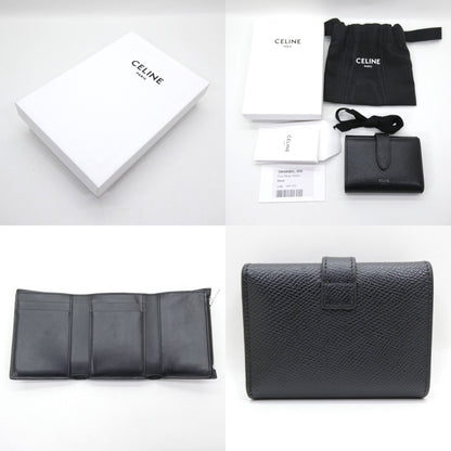 CELINE Grained Calfskin Fine Tri-fold Wallet Size ONE SIZE