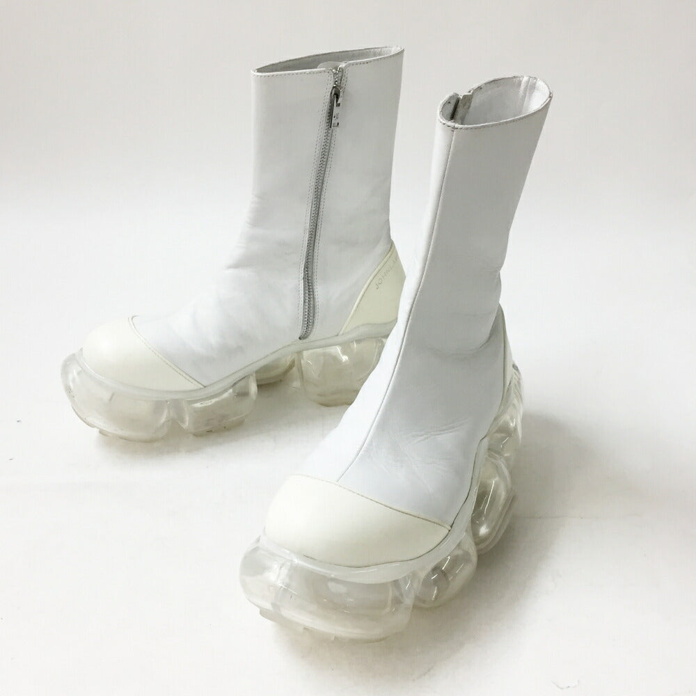 grounds MOOPIE Side Zip Boots White Size 27cm