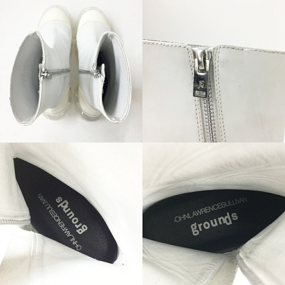 grounds MOOPIE Side Zip Boots White Size 27cm