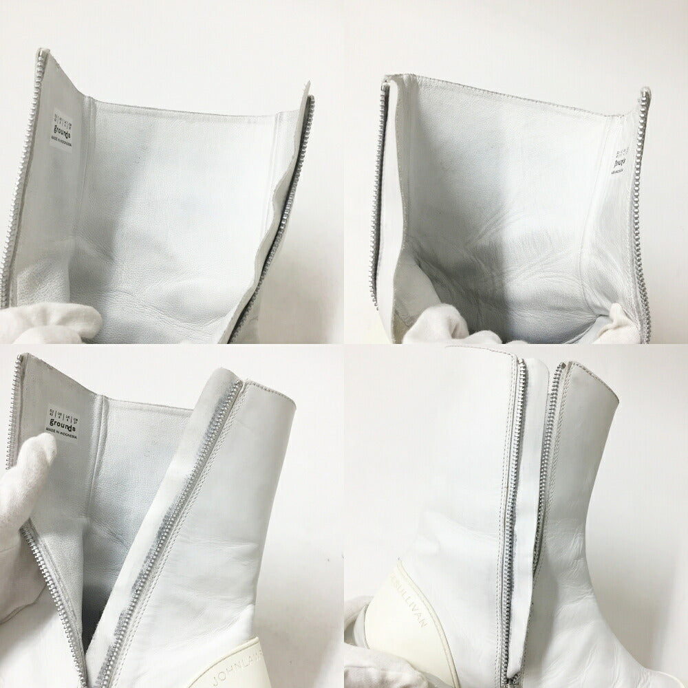 grounds MOOPIE Side Zip Boots White Size 27cm