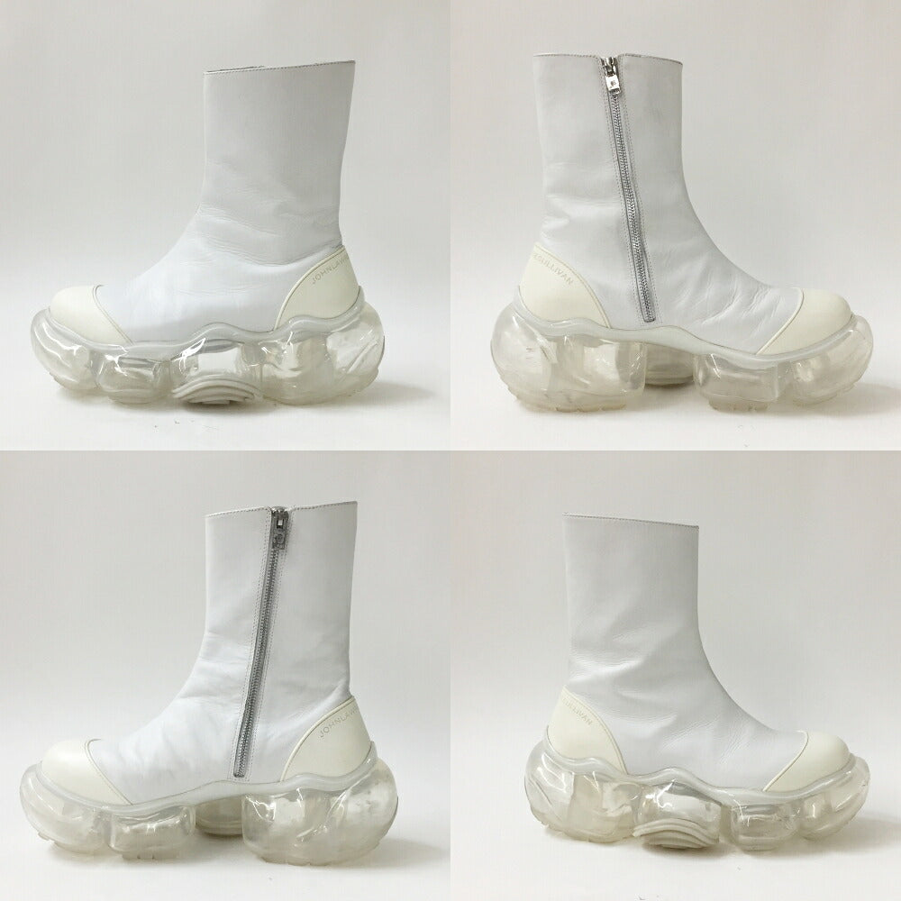 grounds MOOPIE Side Zip Boots White Size 27cm