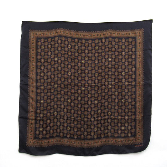 SAINT LAURENT Medallion Silk Twill Scarf Size ONE SIZE