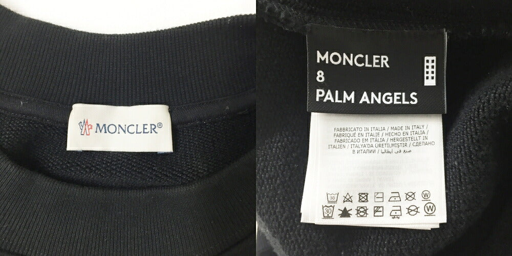 MONCLER GENIUS PALM ANGELS Crewneck Sweatshirt Black Size S