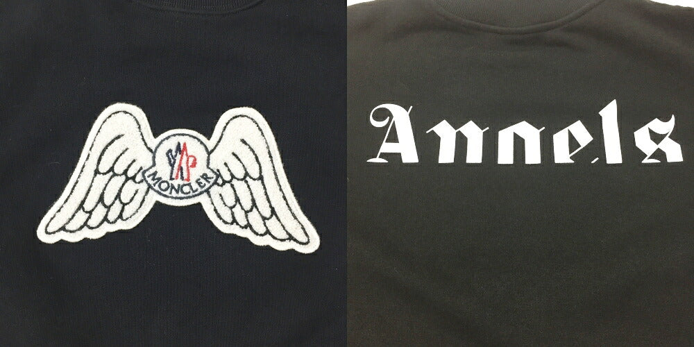 MONCLER GENIUS PALM ANGELS Crewneck Sweatshirt Black Size S