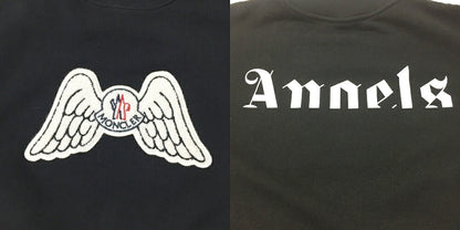 MONCLER GENIUS PALM ANGELS Crewneck Sweatshirt Black Size S