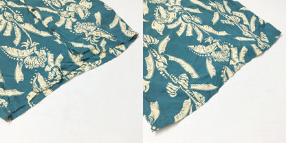 SUN SURF Honeysuckle Hawaiian Shirt Green Size XL