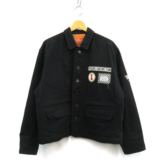 PERSON'S RACING TEAM Patch Jacket Black Size XXL