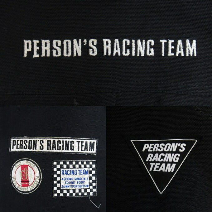 PERSON'S RACING TEAM Patch Jacket Black Size XXL