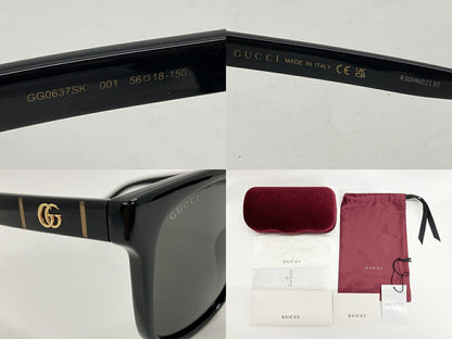 GUCCI GG0637SK Black Dark Gray Lens Sunglasses Size 56