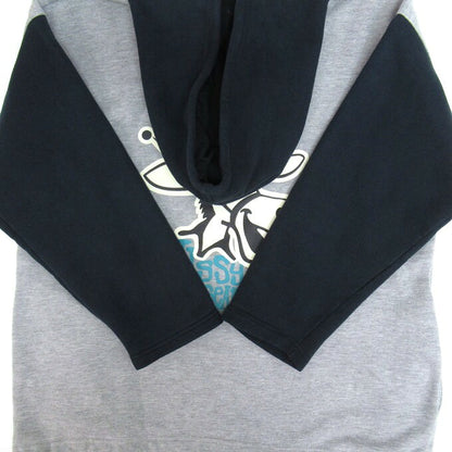 STUSSY 90s Big Ass Gear Donky Pullover Hoodie Gray Size FREE