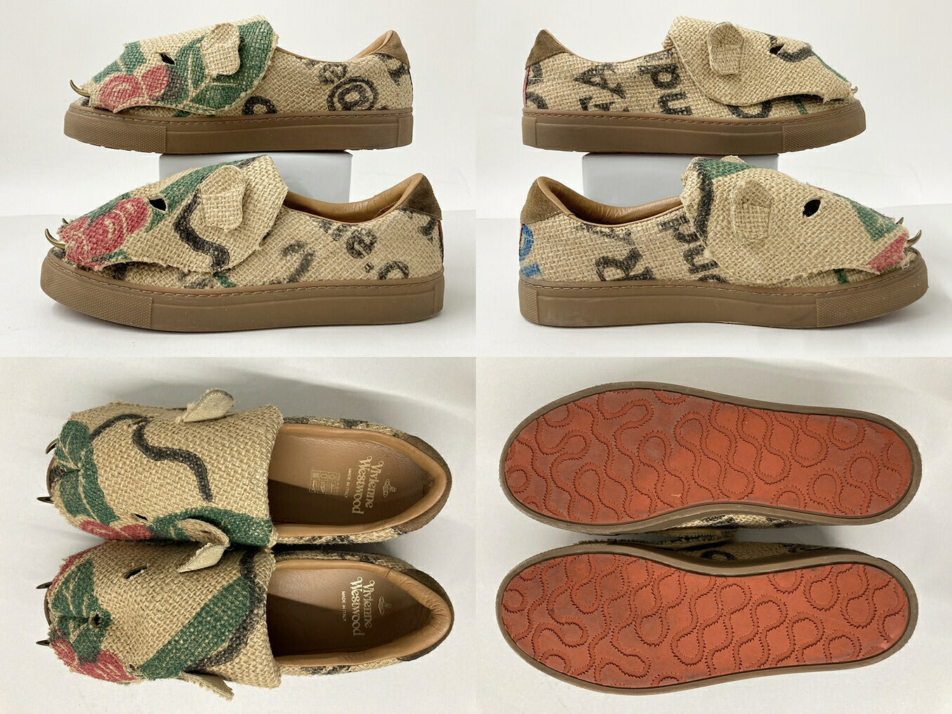 Vivienne Westwood Tiger Slip-On Shoes Brown Size EU 42
