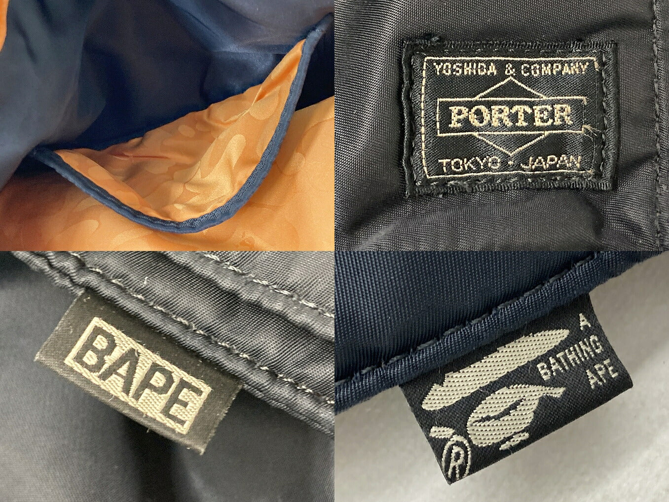 A BATHING APE x PORTER Tanker Bag Black Size ONE SIZE