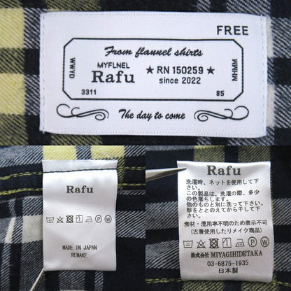 Rafu x MIYAGIHIDETAKA Remake Shirt Yellow/Navy Size FREE
