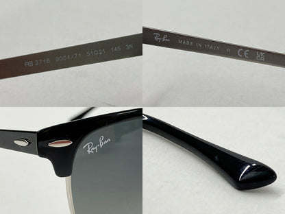 Ray-Ban CLUBMASTER METAL RB3716 Silver Sunglasses Size 51