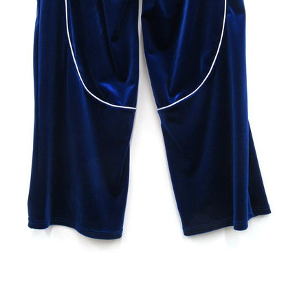 BREATH 25AW Script Logo Piping Velour Pants Blue Size L