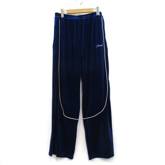 BREATH 25AW Script Logo Piping Velour Pants Blue Size L