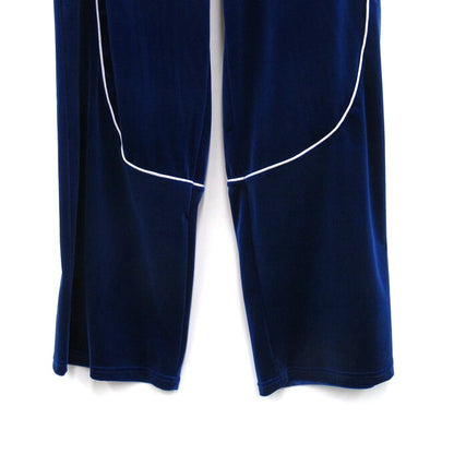 BREATH 25AW Script Logo Piping Velour Pants Blue Size L