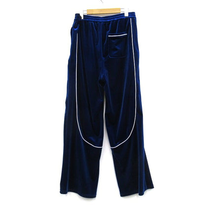 BREATH 25AW Script Logo Piping Velour Pants Blue Size L