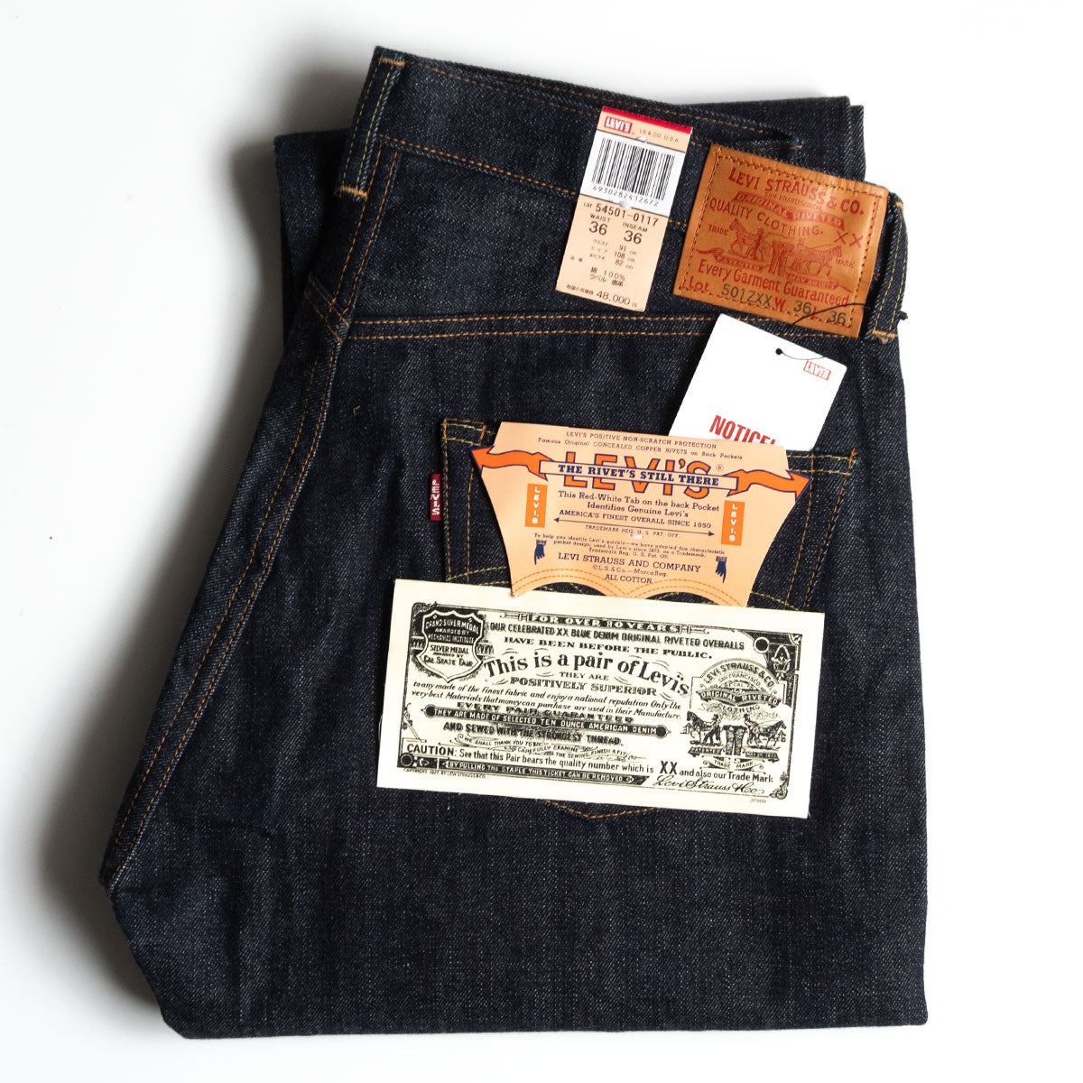 Levi's Vintage Clothing x Dead Stock 501ZXX Big E Jeans Denim Pants Size 36×36