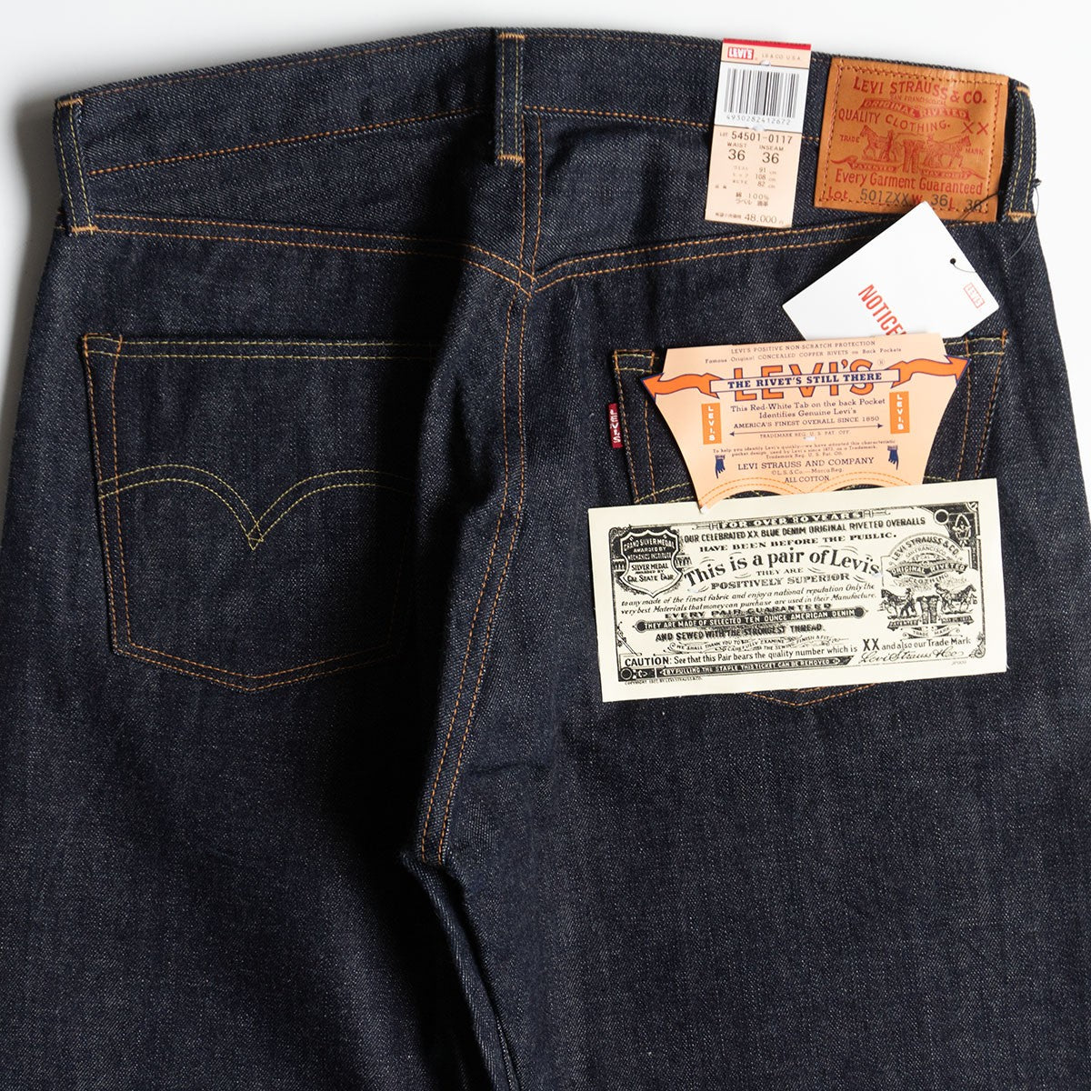 Levi's Vintage Clothing x Dead Stock 501ZXX Big E Jeans Denim Pants Size 36×36