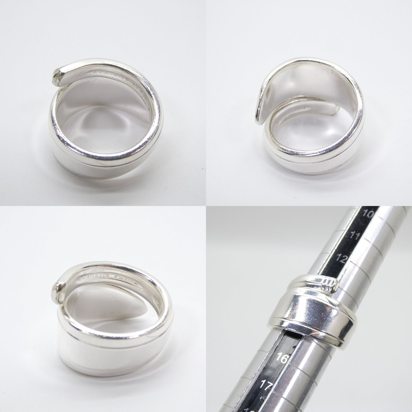 NOBILITY PLATE Vintage Silver Plate Spoon Ring Size ONE SIZE