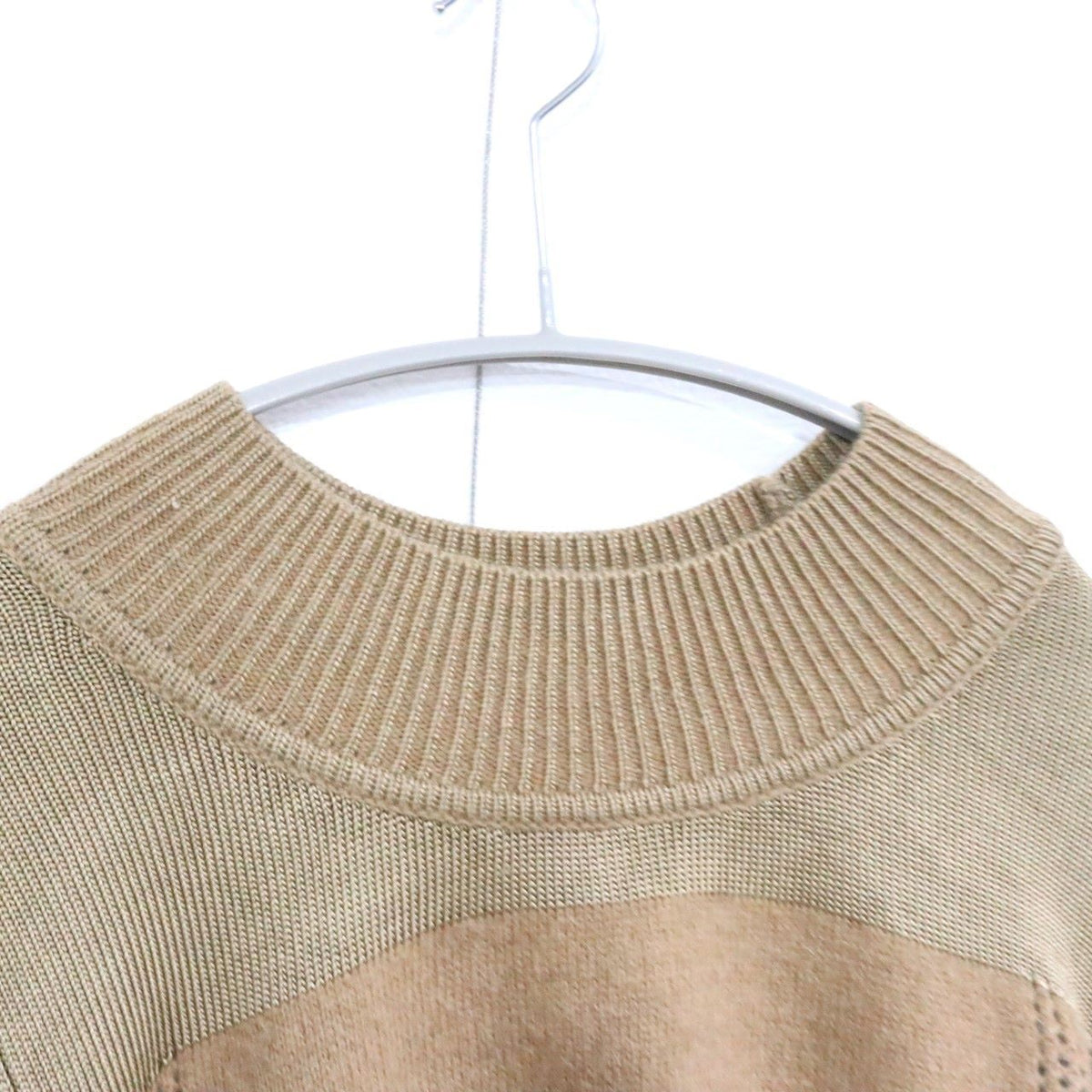 KENZO Short Sleeve Knit Midi Dress Beige AW Size M