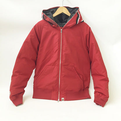 A BATHING APE Shark Red Camo Down Jacket Red Size M