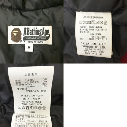 A BATHING APE Shark Red Camo Down Jacket Red Size M