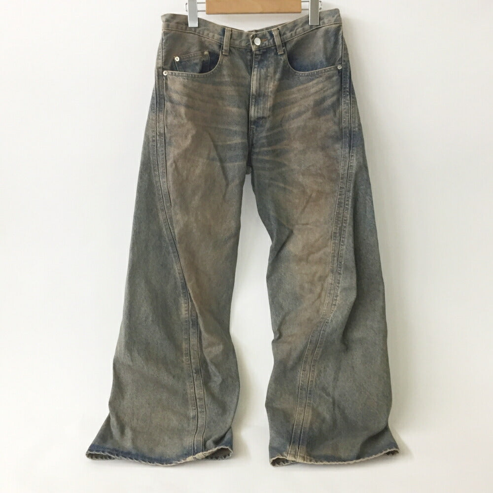 NVRFRGT 3D Twisted Wide Leg Indigo Jeans Size 2