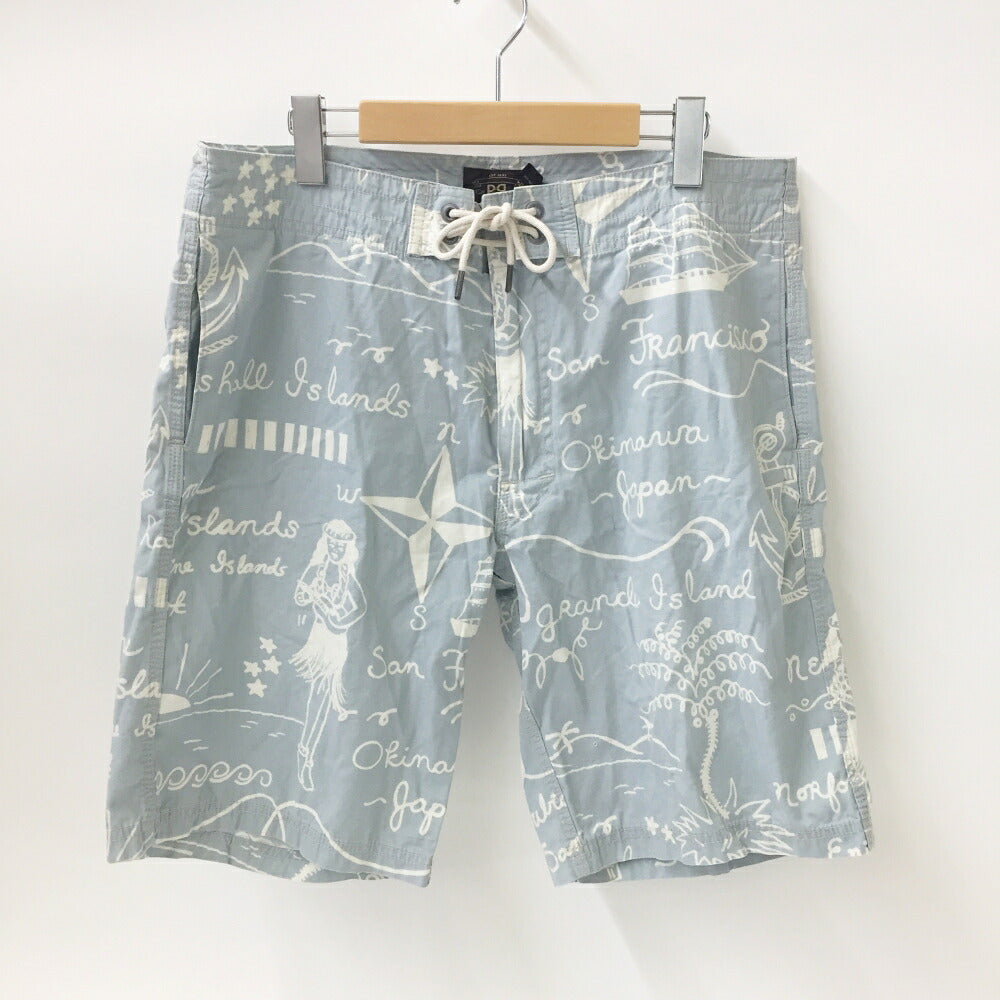 RRL Hawaiian Print Shorts Blue Size 34
