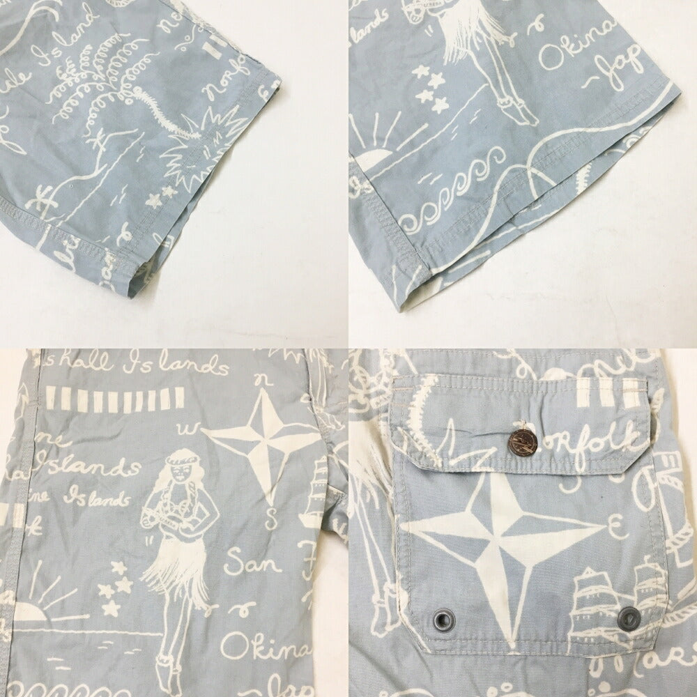 RRL Hawaiian Print Shorts Blue Size 34