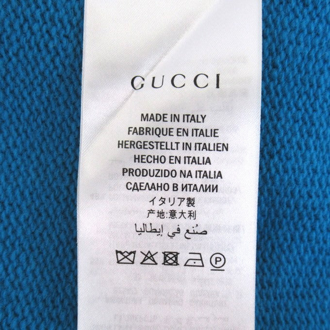 GUCCI Bee Wool Knit Sweater Blue Size XS