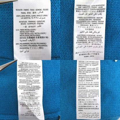 GUCCI Bee Wool Knit Sweater Blue Size XS
